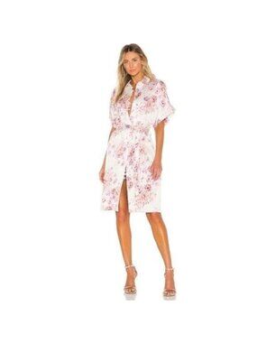 Hofmann Copenhagen Anna Silk Crinkle Satin Floral Dress